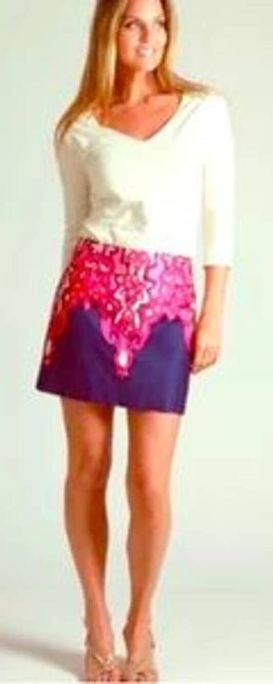 Lilly Pulitzer Tate Chorus Girl Baroque Print Skirt 6